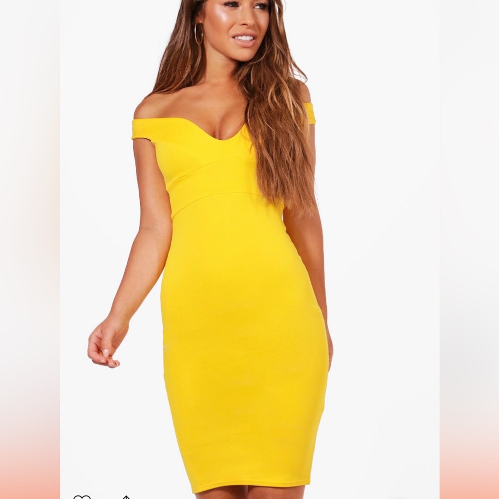 Petite off the shoulder dress